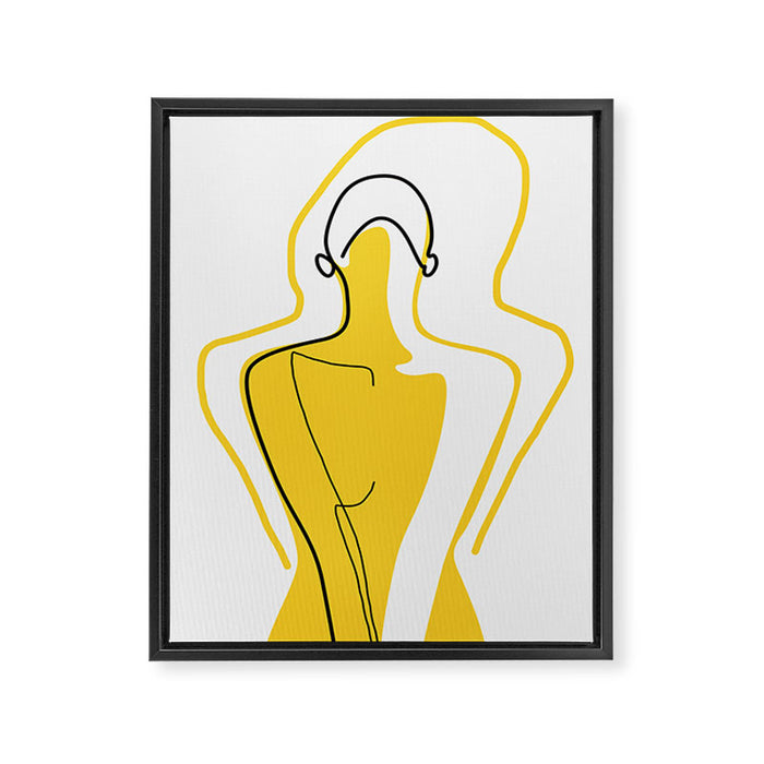 Sun Kissed Shy Girl Framed Canvas Print Gallery Image 1