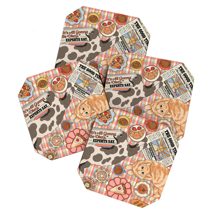 Breakfast With Cats Coaster Gallery Image 1