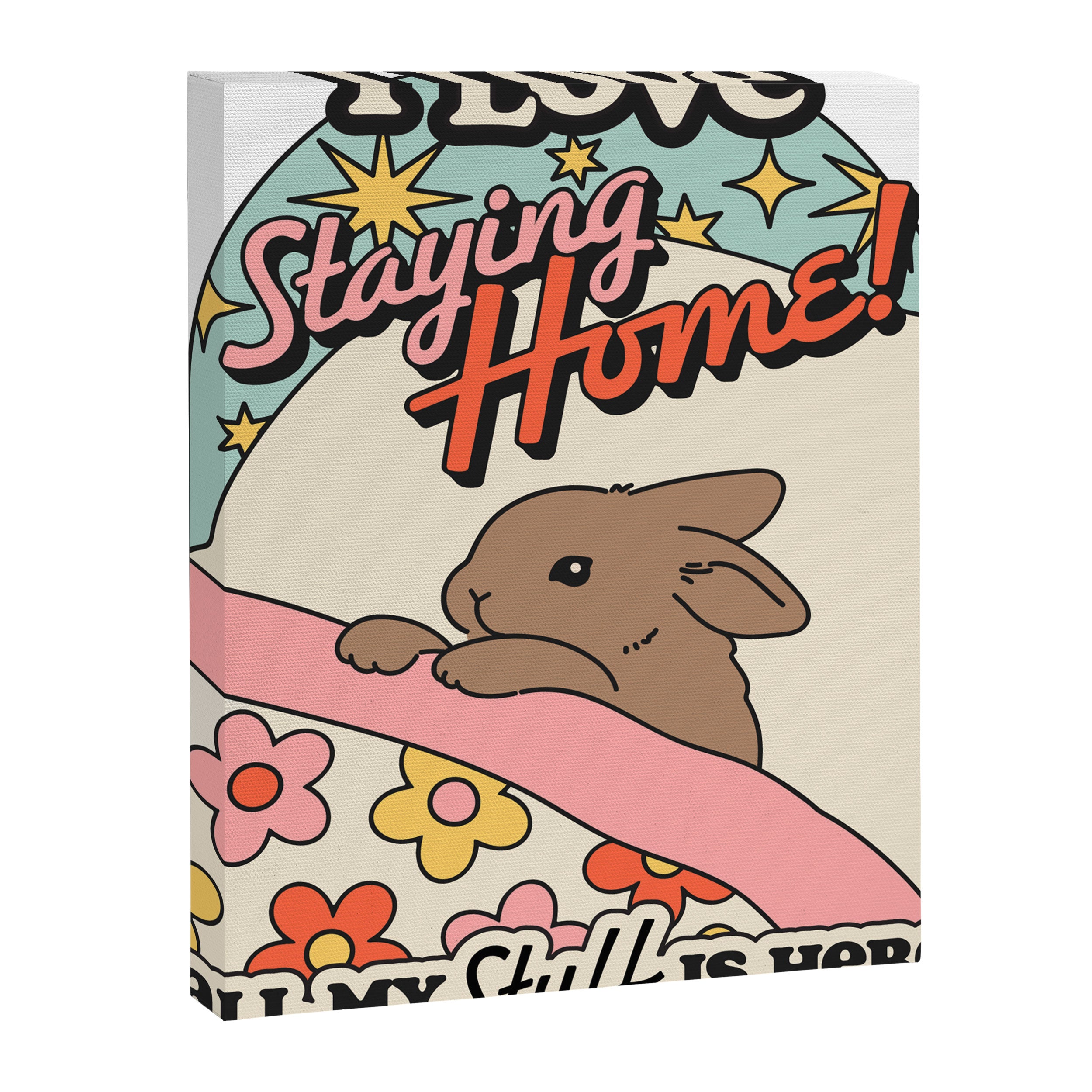BUNNY STAYS HOME Canvas Print Gallery Image 6