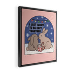 Cozy Winter Bunnies Framed Canvas Print Gallery Image 2