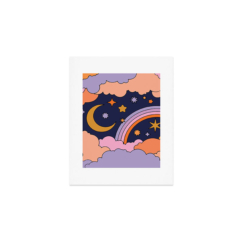 DREAMY CLOUDY NIGHT Art Print Gallery Image 1
