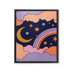 DREAMY CLOUDY NIGHT Framed Canvas Print Gallery Image 6