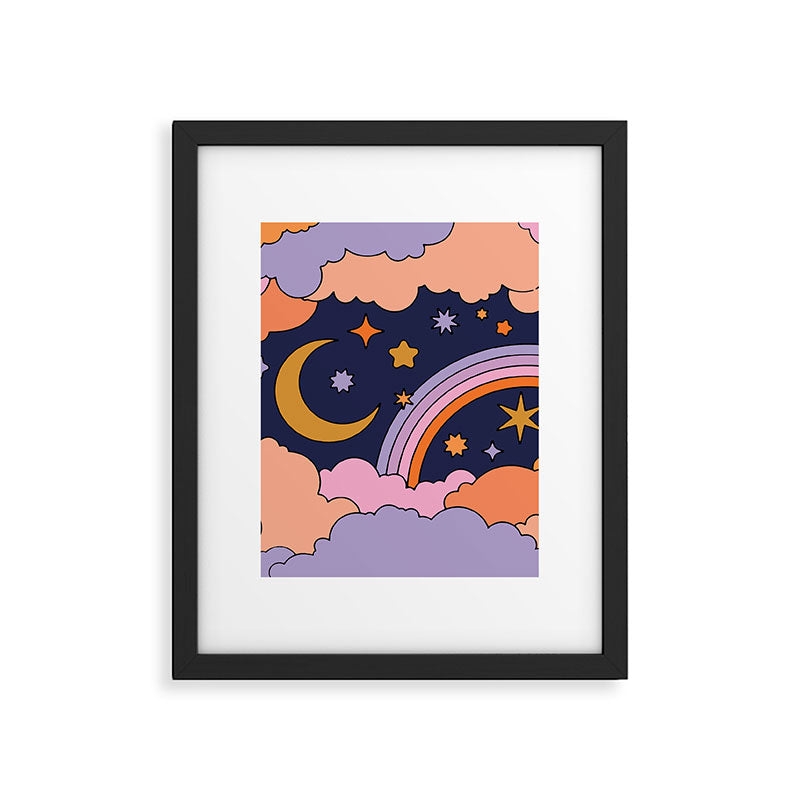 DREAMY CLOUDY NIGHT Framed Art Print Gallery Image 5