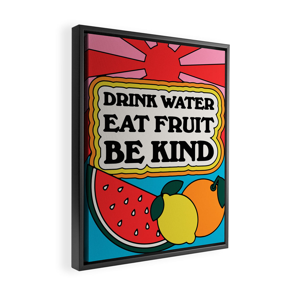 Drink Water Framed Canvas Print Gallery Image 2