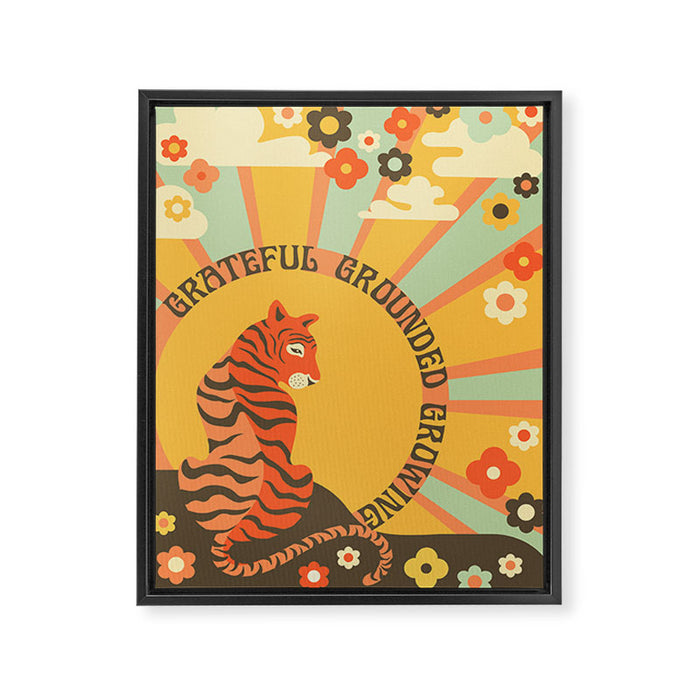 Grateful Grounded Growing Framed Canvas Print Gallery Image 1
