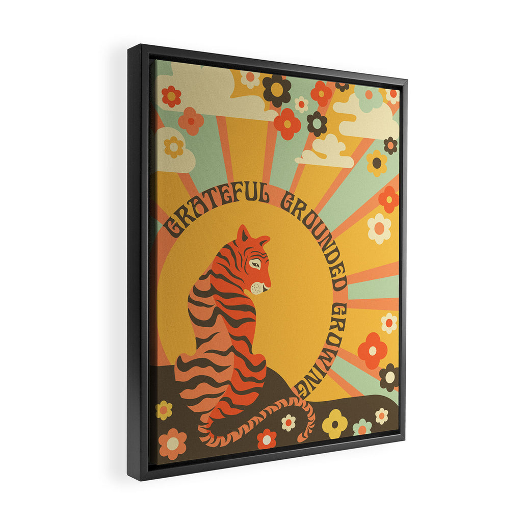 Grateful Grounded Growing Framed Canvas Print Gallery Image 2