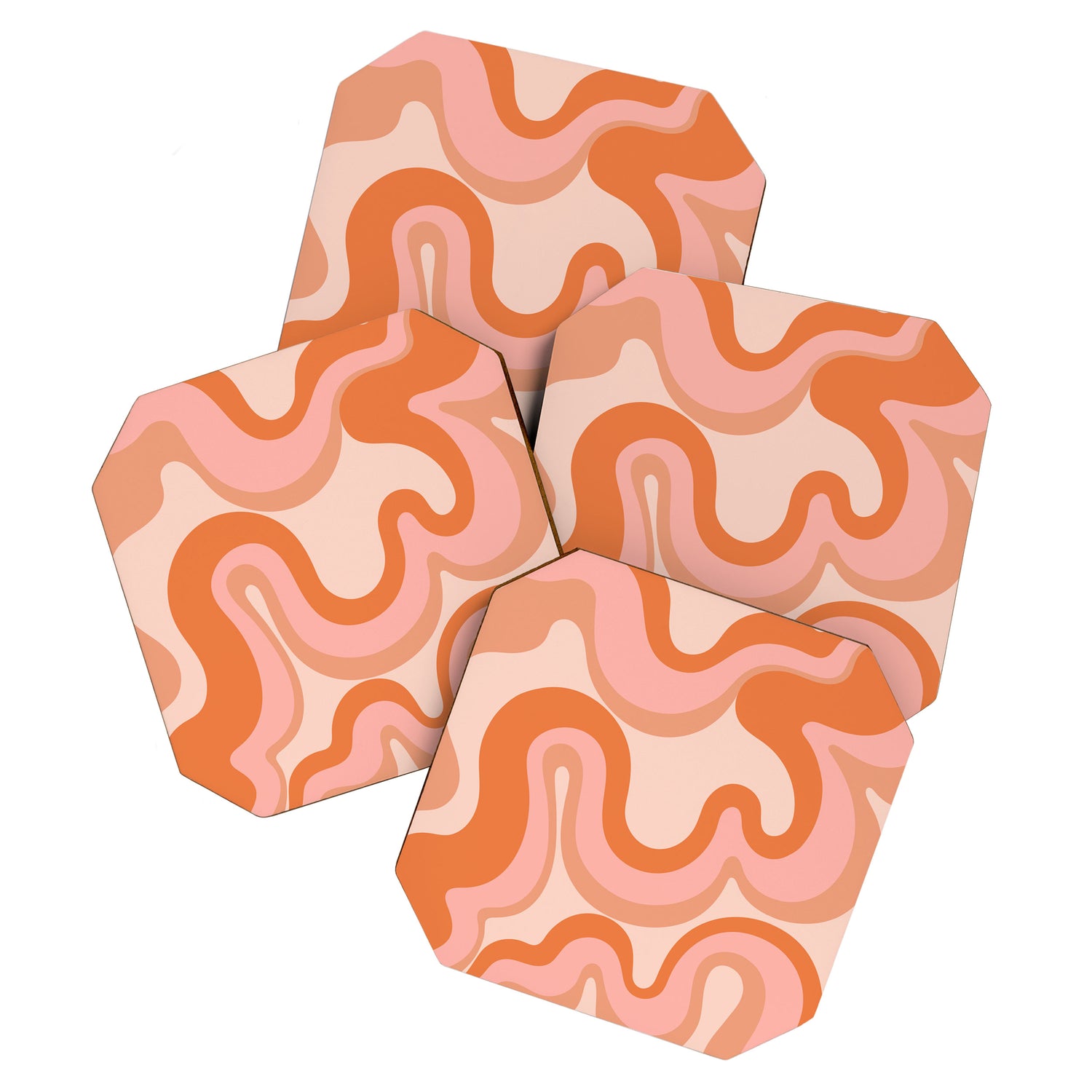 Groovy Swirl - Earth Tones Coaster Gallery Image 1