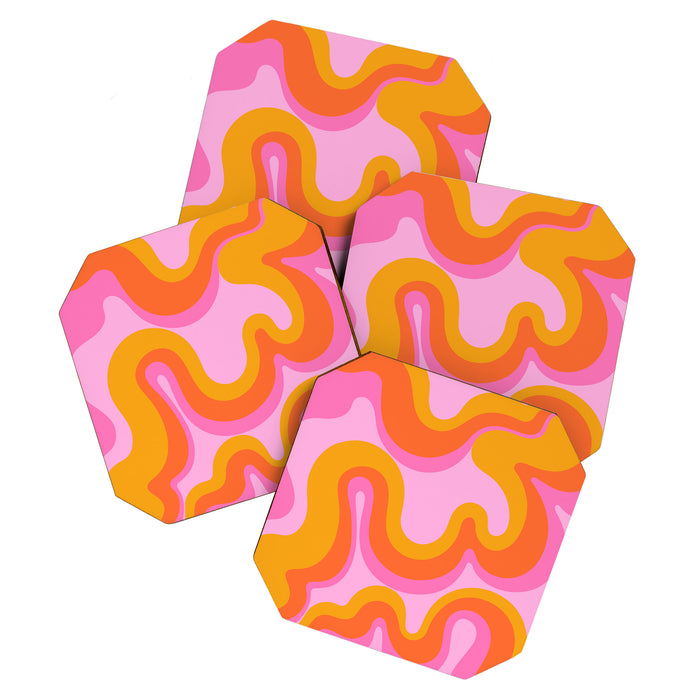 Groovy Swirl - Sunset Coaster Gallery Image 1