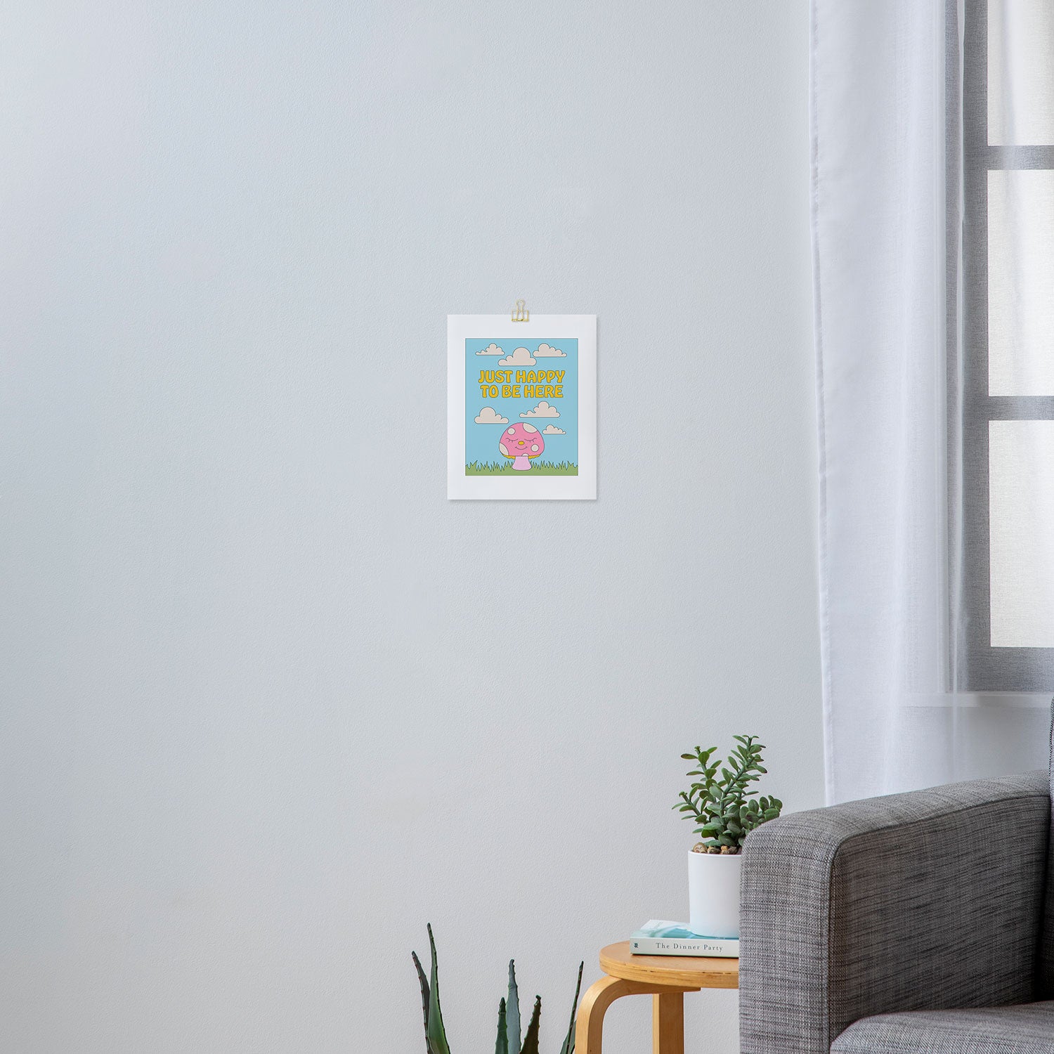 Happy Mushroom Art Print Gallery Image 3