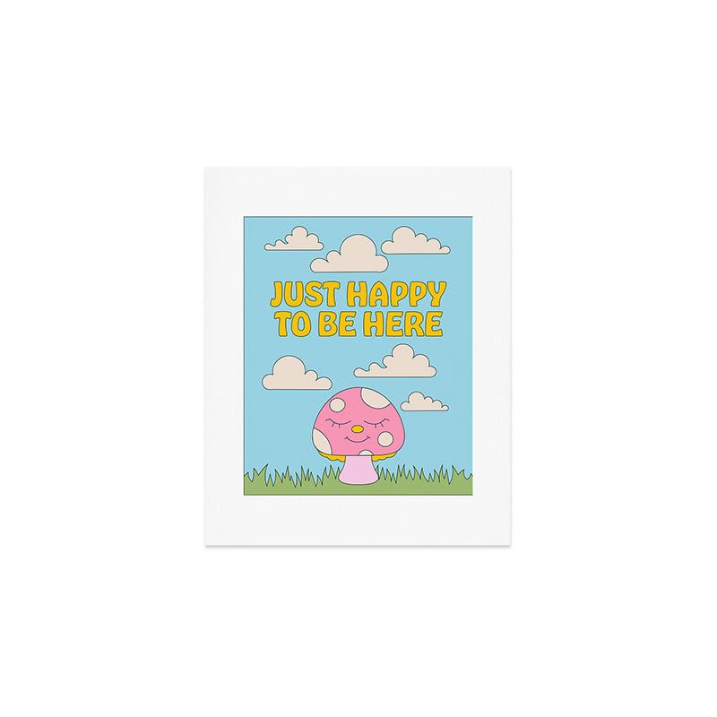 Happy Mushroom Art Print Gallery Image 1