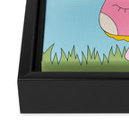 Happy Mushroom Framed Canvas Print Gallery Image 3