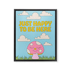 Happy Mushroom Framed Canvas Print Gallery Image 8