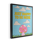 Happy Mushroom Framed Canvas Print Gallery Image 2