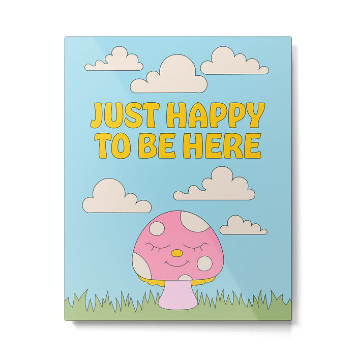 Happy Mushroom Metal Print Gallery Image 1