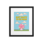 Happy Mushroom Framed Art Print Gallery Image 6