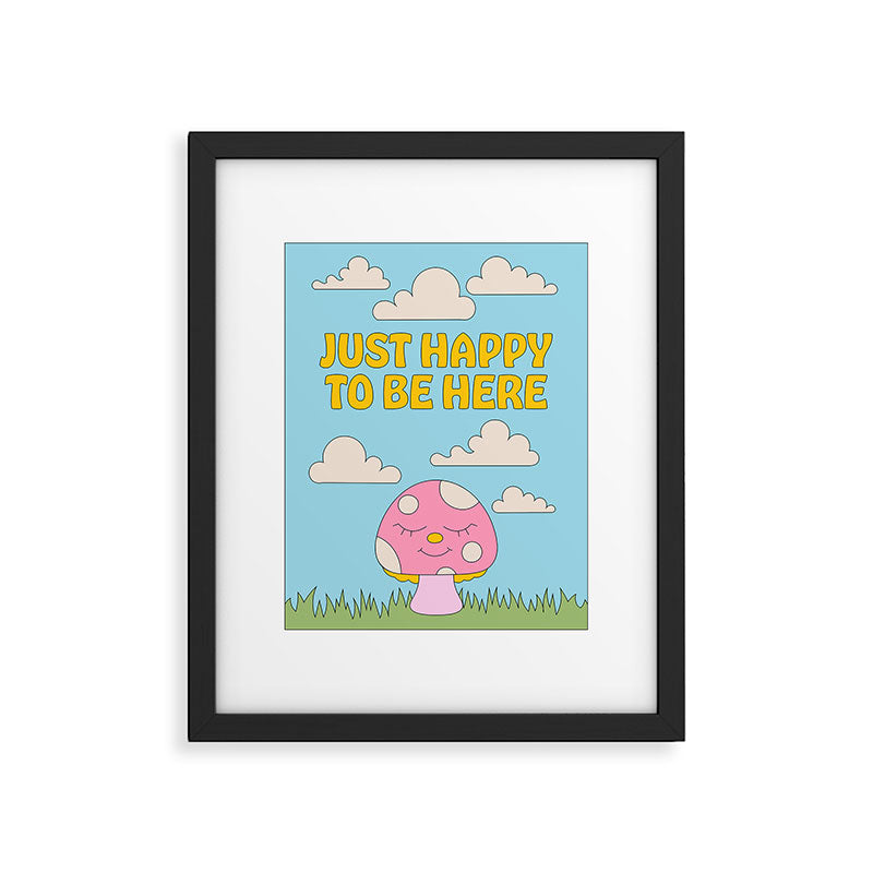 Happy Mushroom Framed Art Print Gallery Image 4