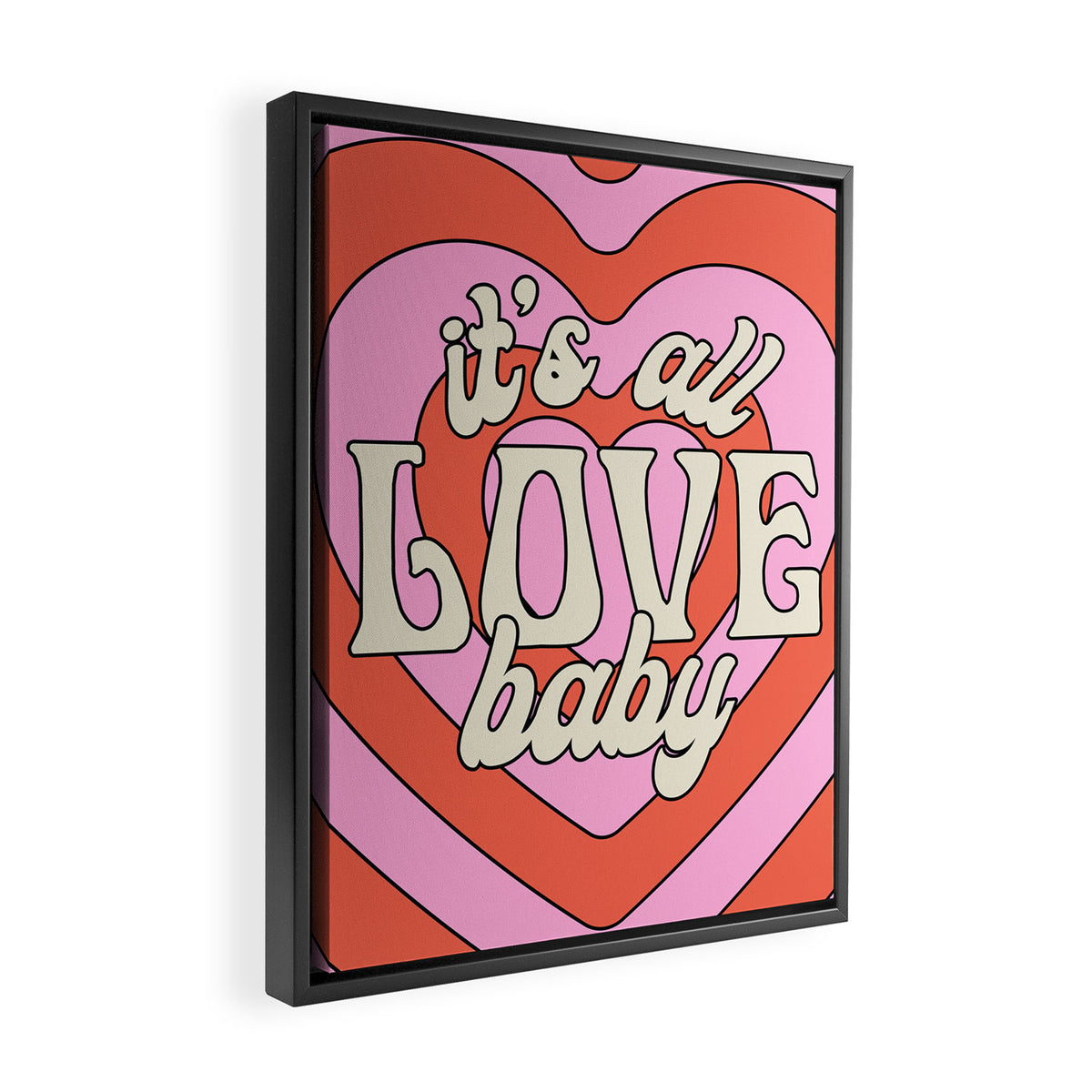 It's All Love, Baby Framed Canvas Print Gallery Image 2