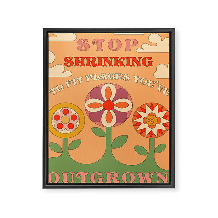 KEEP GROWING Framed Canvas Print Gallery Image 1