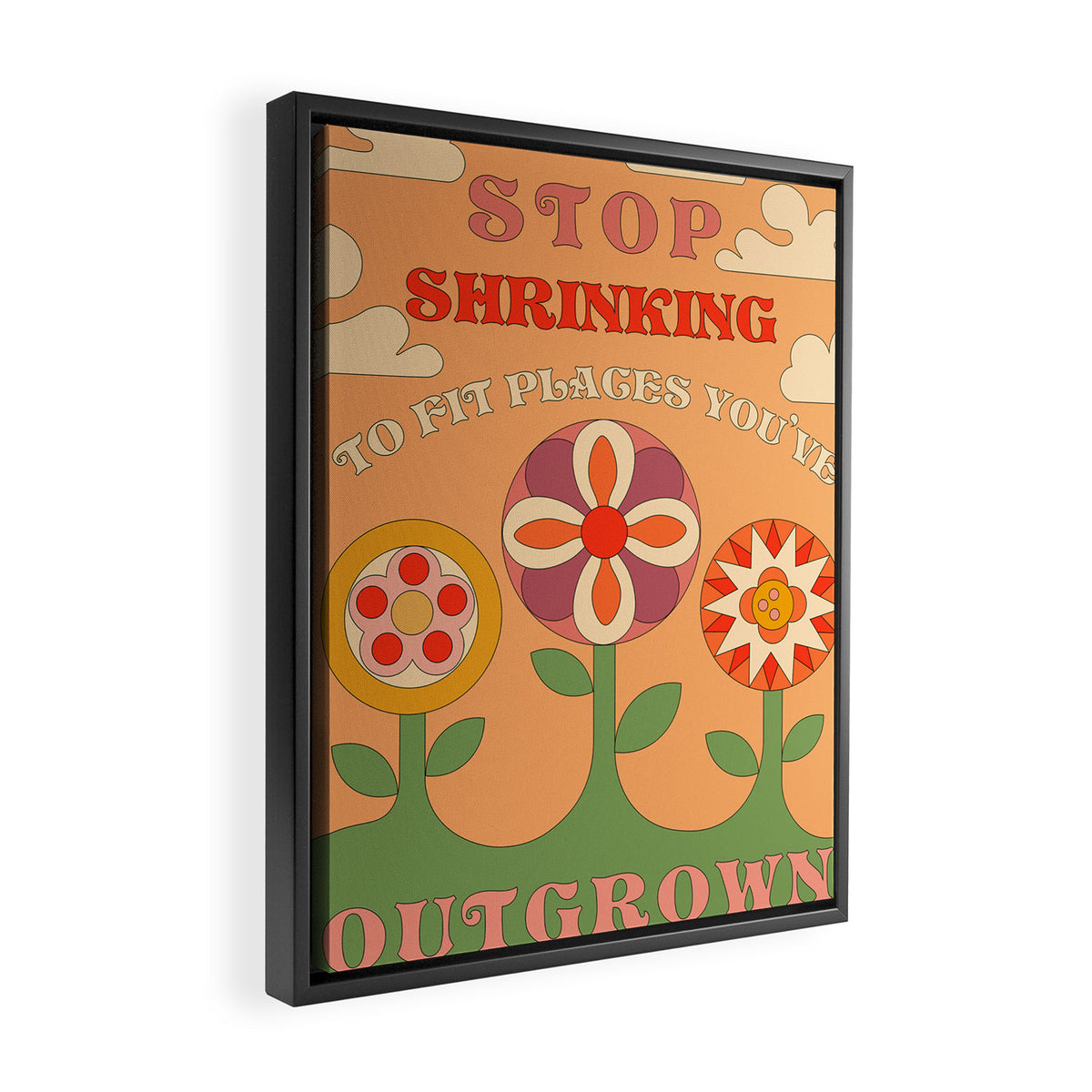 KEEP GROWING Framed Canvas Print Gallery Image 2