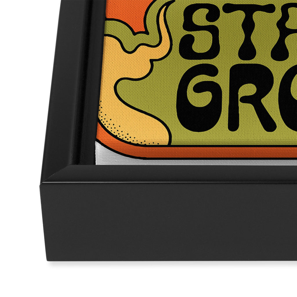 KINDA SAD BUT STAYING GROOVY Framed Canvas Print Gallery Image 3