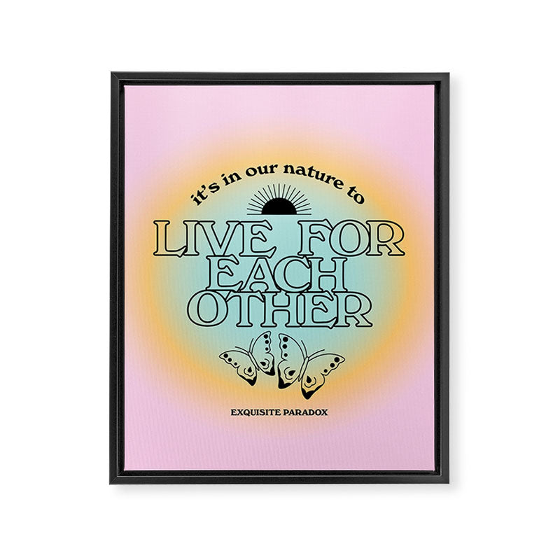 Live For Each Other Framed Canvas Print Gallery Image 8