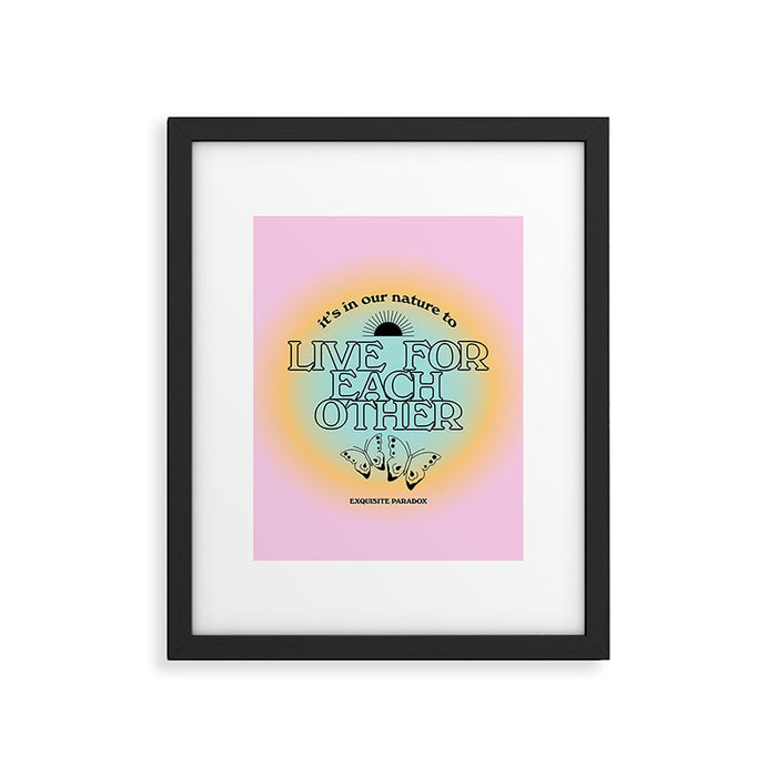 Live For Each Other Framed Art Print Gallery Image 1
