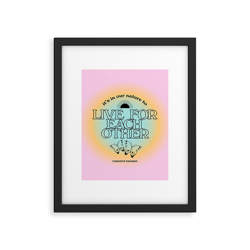Live For Each Other Framed Art Print Gallery Image 6