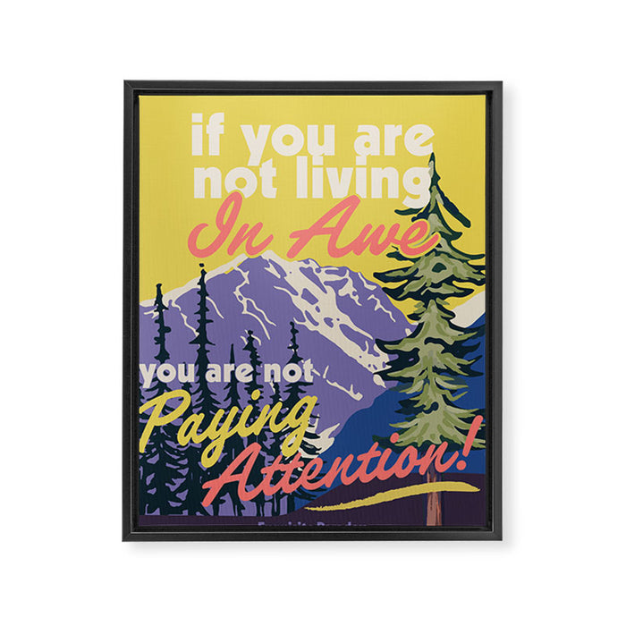 Live In Awe Framed Canvas Print Gallery Image 1