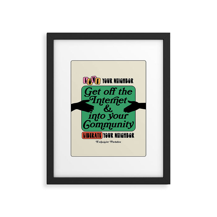Love Your Neighbor Framed Art Print Gallery Image 1