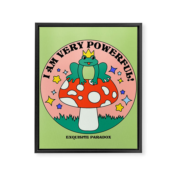 Powerful Frog Framed Canvas Print Gallery Image 1