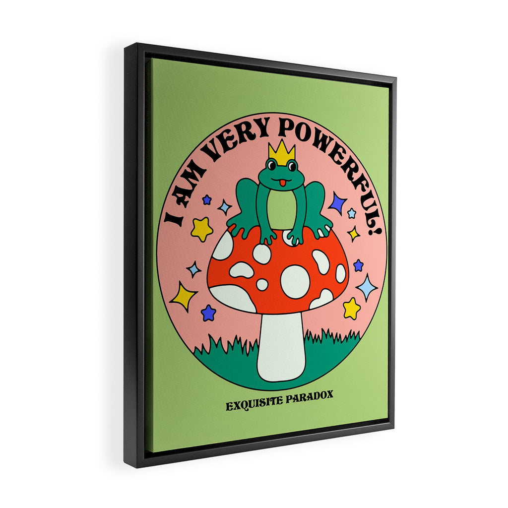 Powerful Frog Framed Canvas Print Gallery Image 2