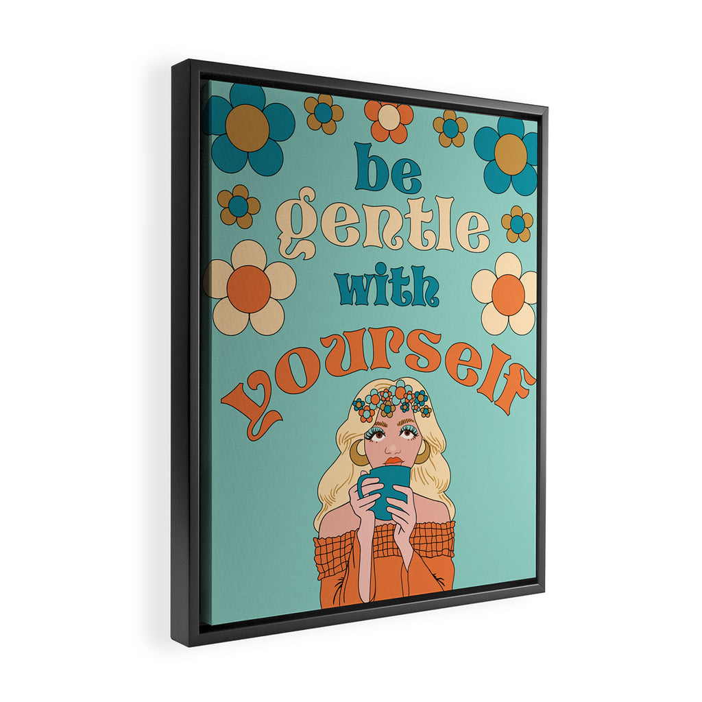 SELF CARE Framed Canvas Print Gallery Image 2