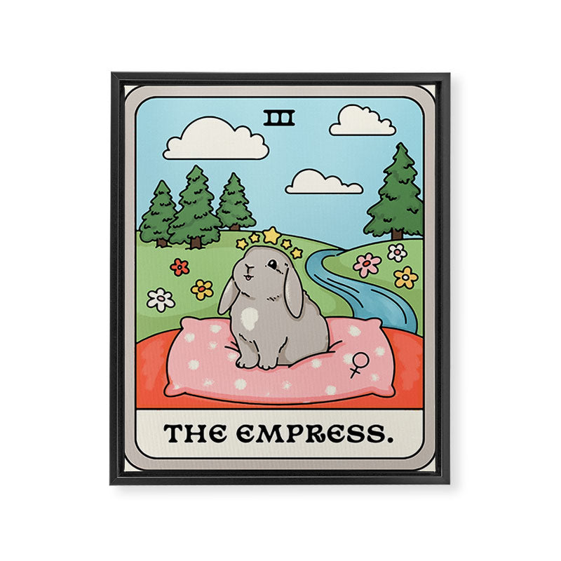 The Empress Bunny Tarot Card Framed Canvas Print Gallery Image 6