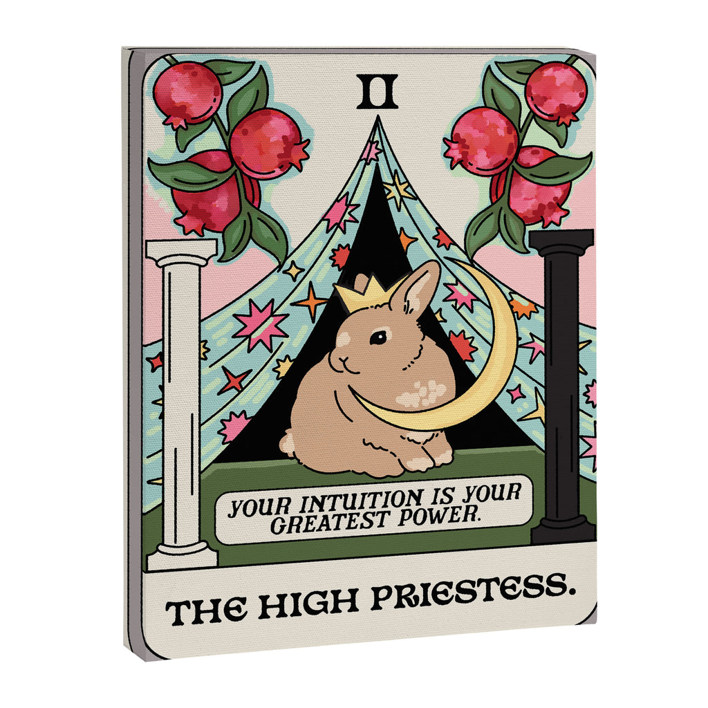 The High Priestess Bunny Tarot Card Canvas Print Gallery Image 3