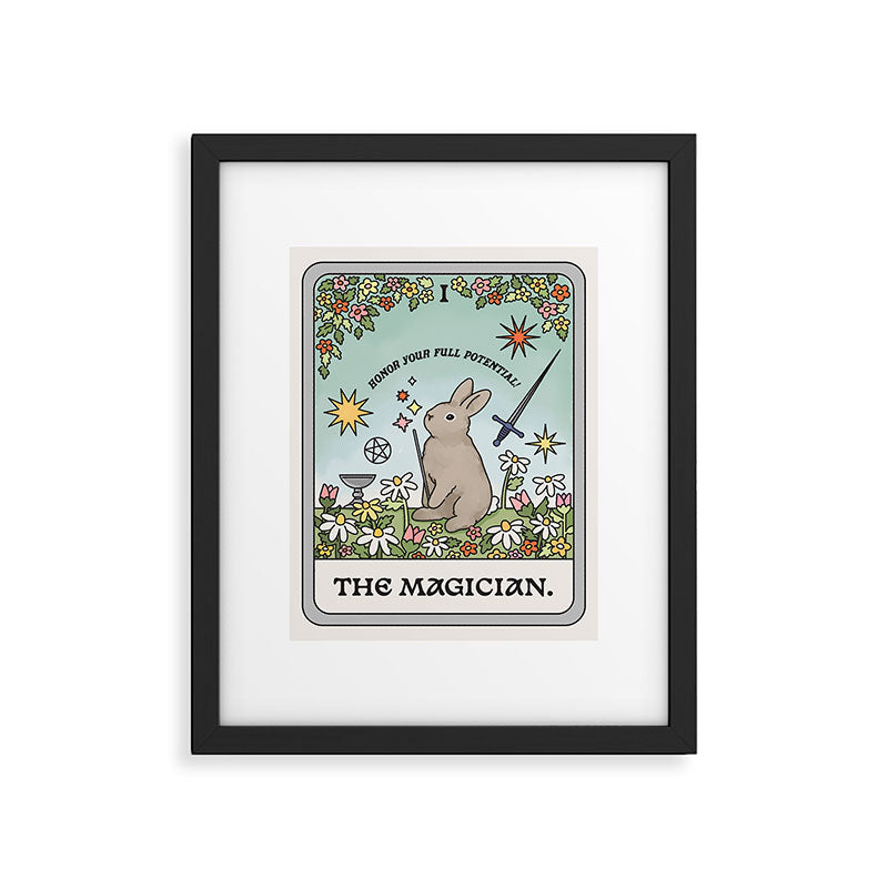 The Magician Bunny Tarot Card Framed Art Print Gallery Image 5