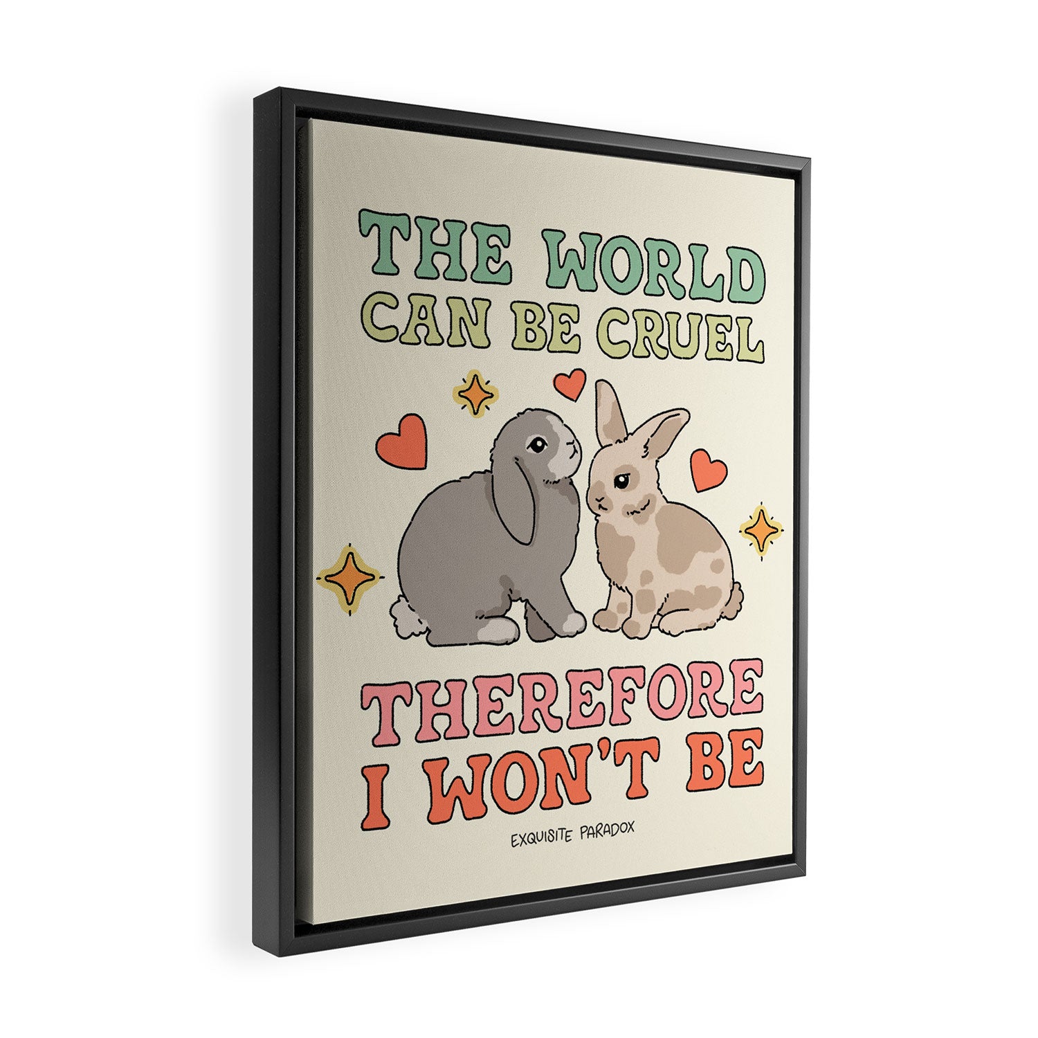 The World Can Be Cruel Framed Canvas Print Gallery Image 2