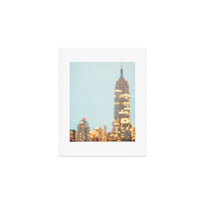 Empire State Night Lights Art Print Gallery Image 1