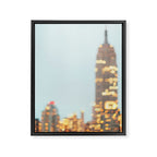 Empire State Night Lights Framed Canvas Print Gallery Image 6