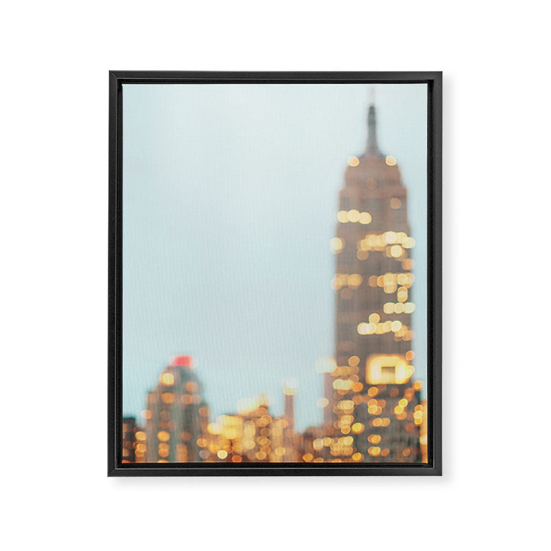 Empire State Night Lights Framed Canvas Print Gallery Image 6