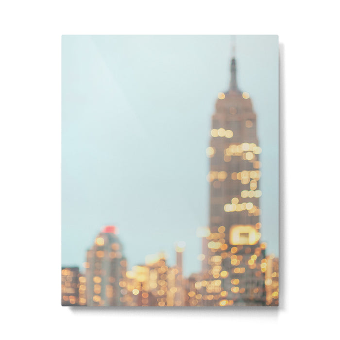 Empire State Night Lights Metal Print Gallery Image 1