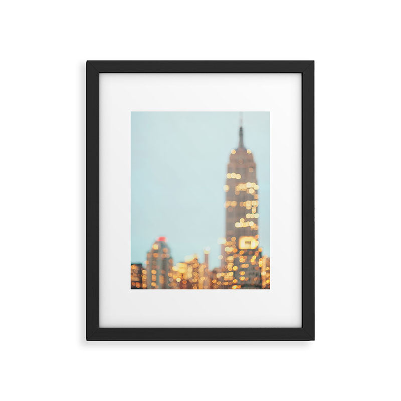 Empire State Night Lights Framed Art Print Gallery Image 4