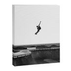 Air - Skateboarding at Venice Beach, Black and White Photography Canvas Print Gallery Image 6