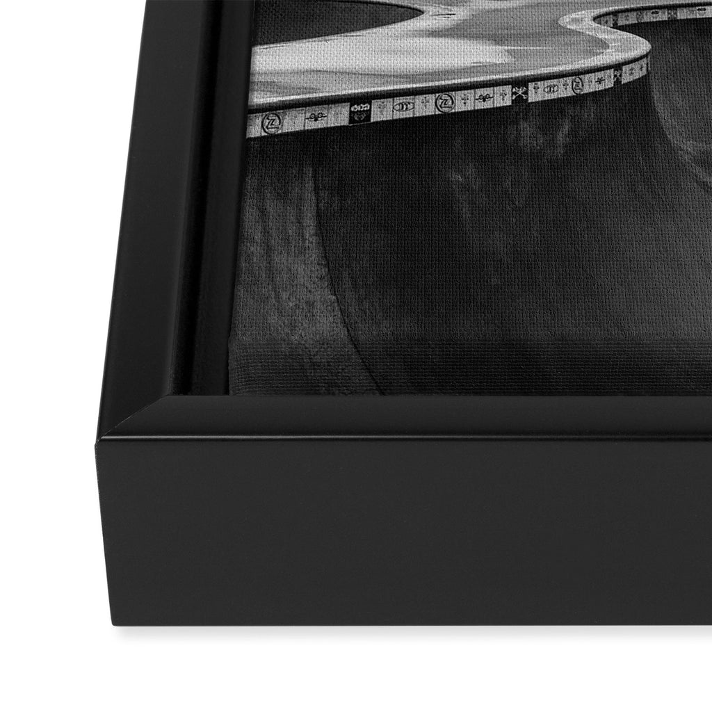 Air - Skateboarding at Venice Beach, Black and White Photography Framed Canvas Print Gallery Image 3