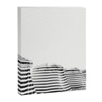 Beach Stripes - Minimalist Black and White Photography Canvas Print Gallery Image 8