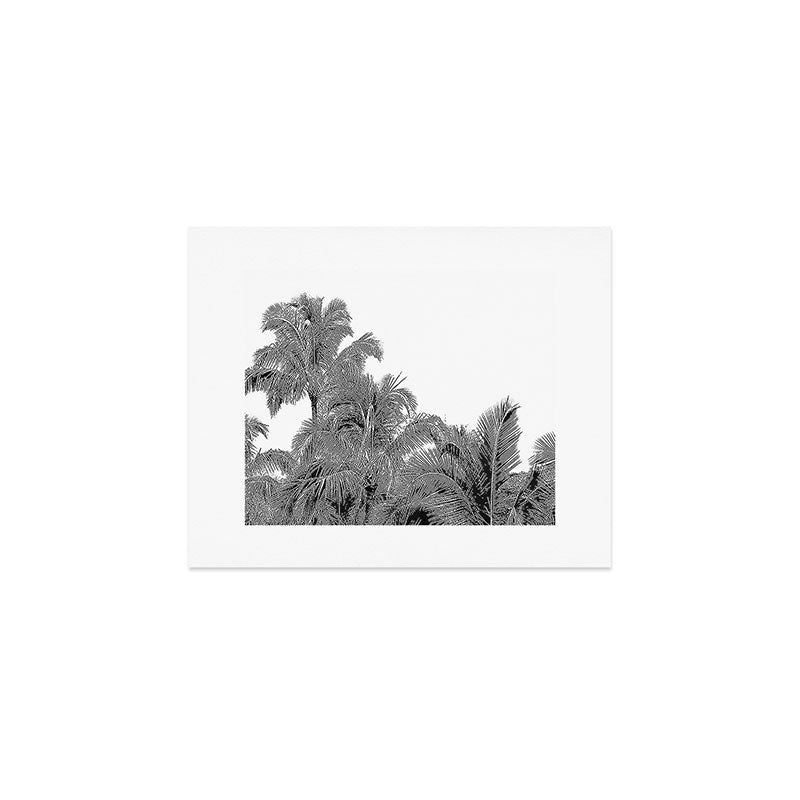 Big Island Palms - Black and White Photography, Tropical Nature Art Print Gallery Image 1
