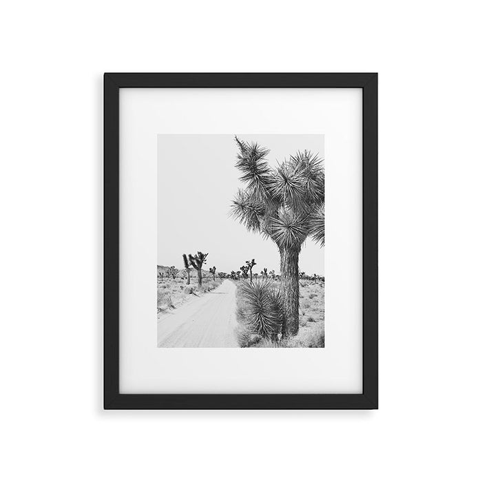 Black and White Cactus - Joshua Tree Framed Art Print Gallery Image 1