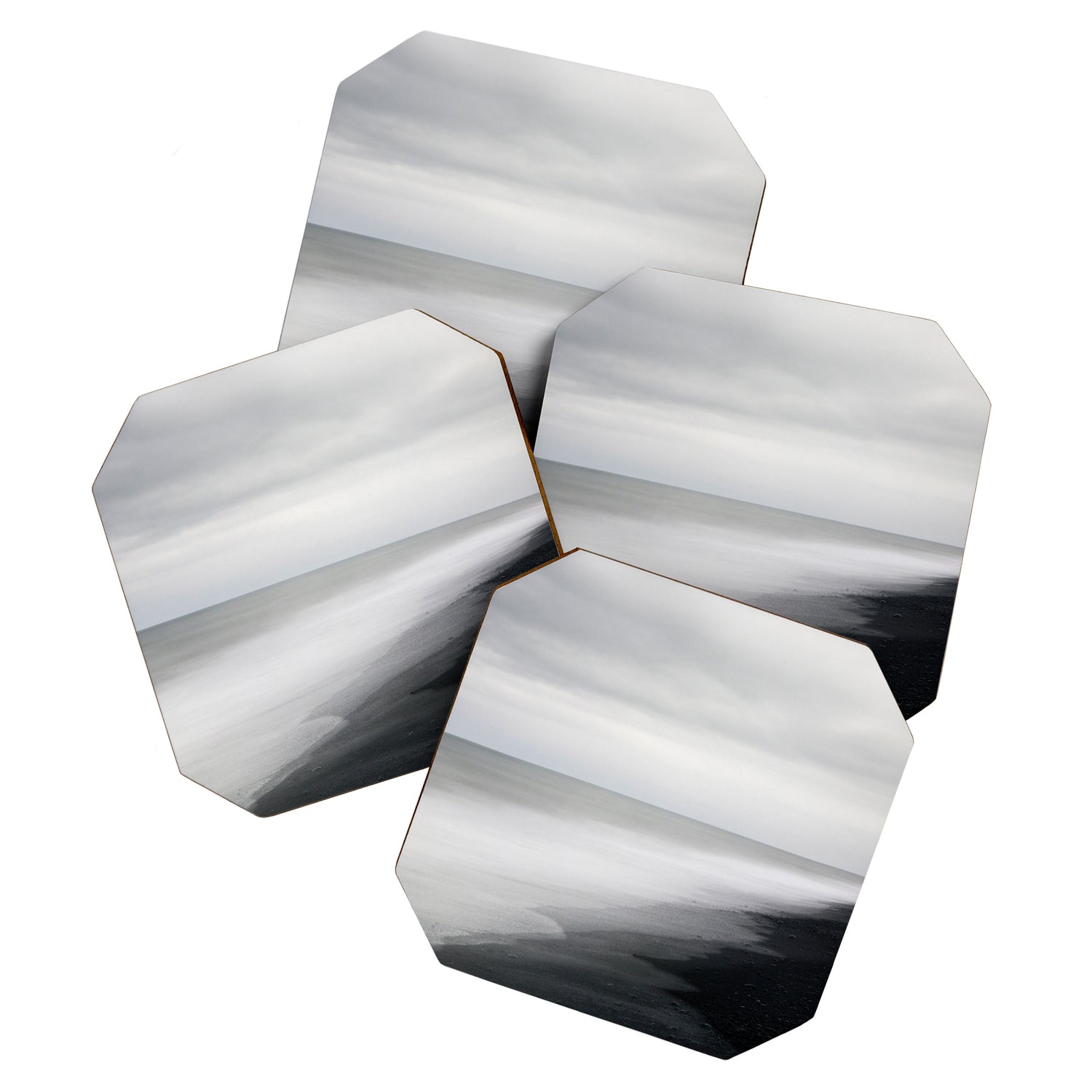 Black Beach, Iceland Abstract Landscape Coaster Gallery Image 1