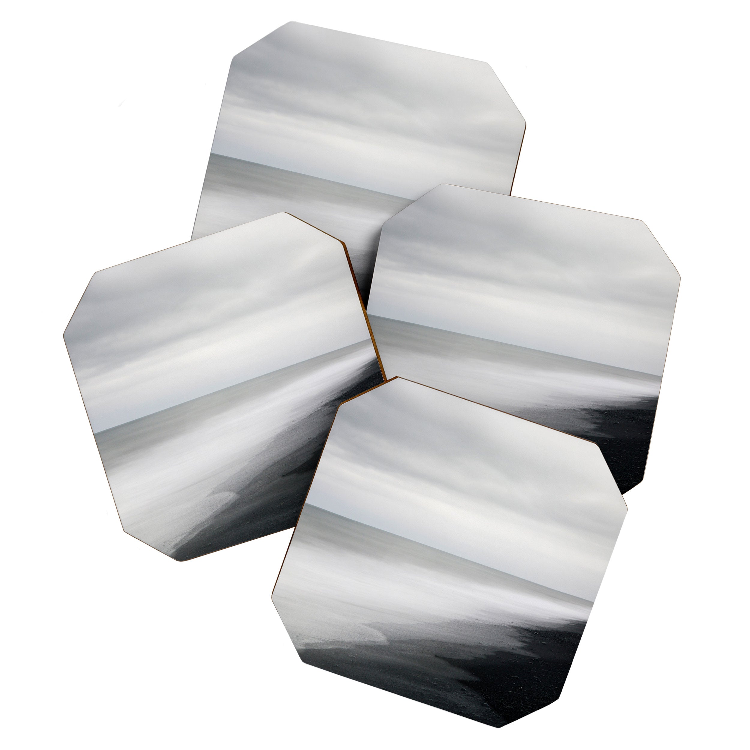 Black Beach, Iceland Abstract Landscape Coaster Gallery Image 1