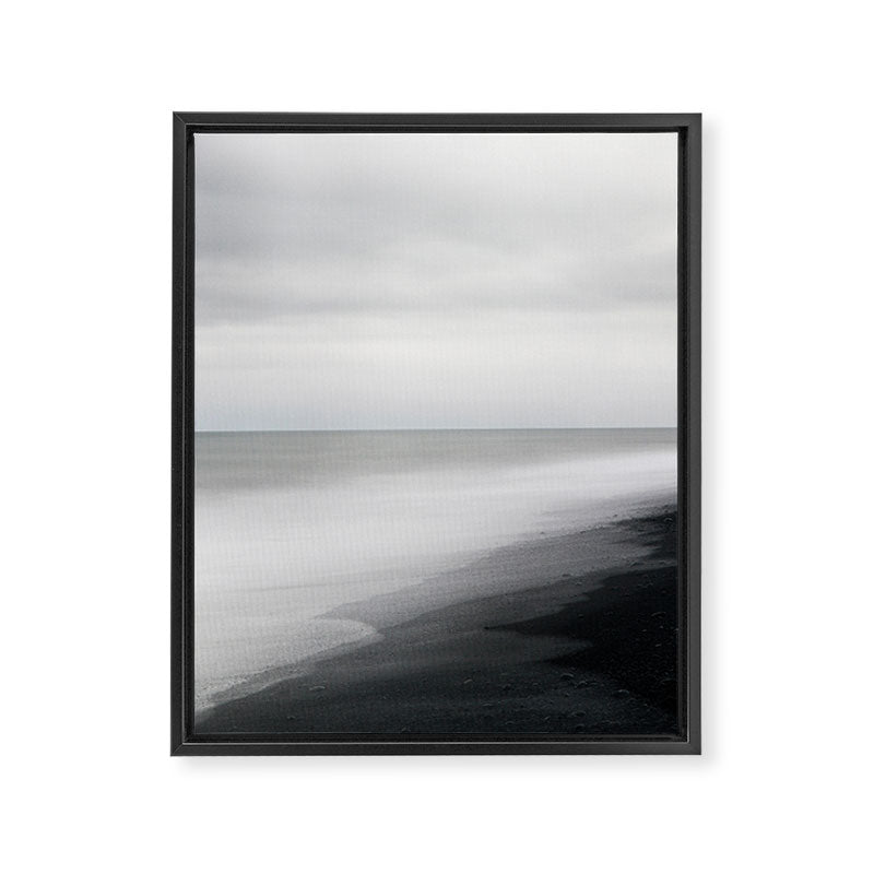 Black Beach, Iceland Abstract Landscape Framed Canvas Print Gallery Image 8