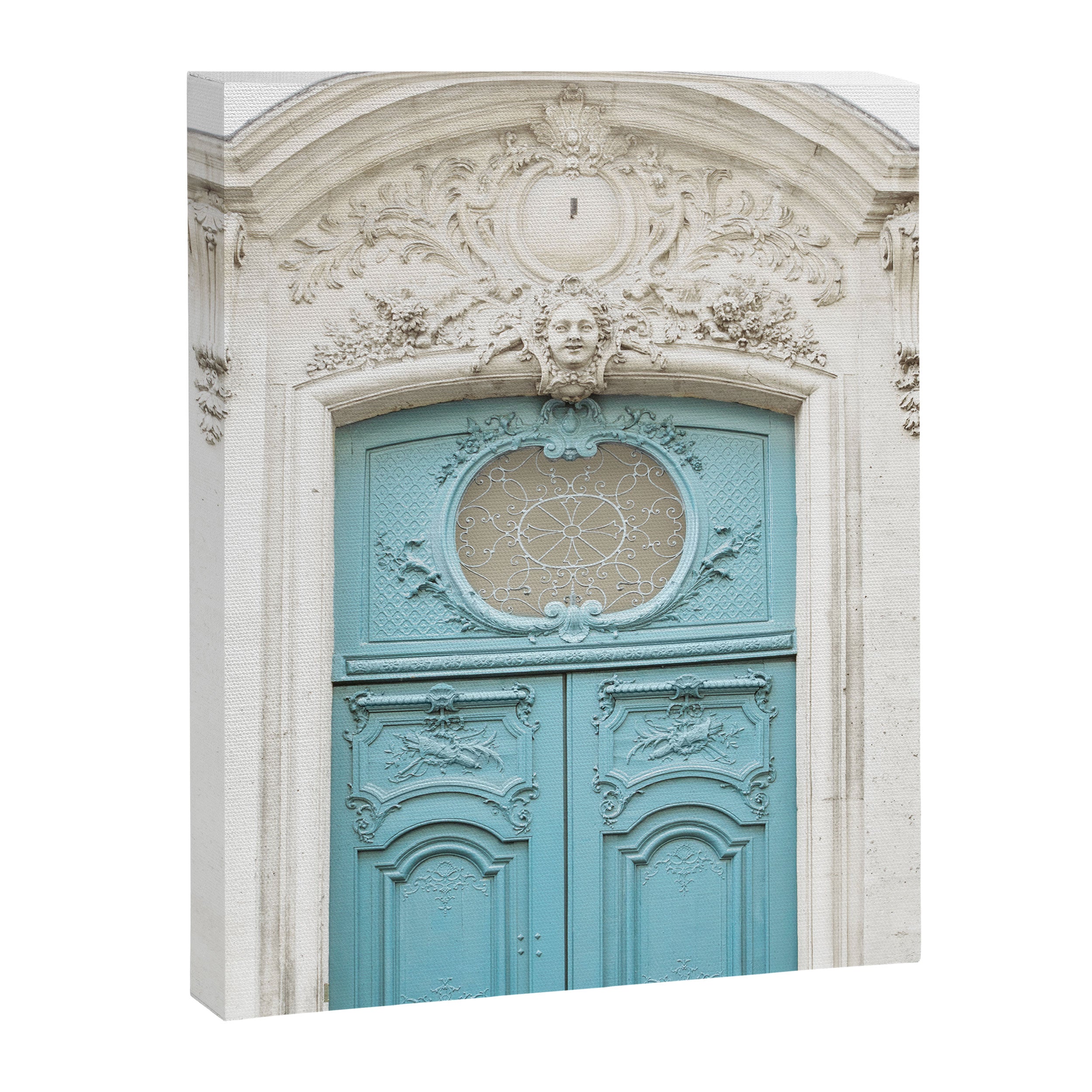 Blue Paris Door - Architecture Photograph, Travel Photography Canvas Print Gallery Image 6